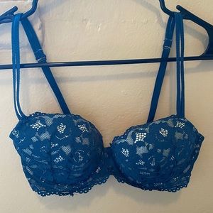 PINK turquoise lace bra convertible straps NWOT